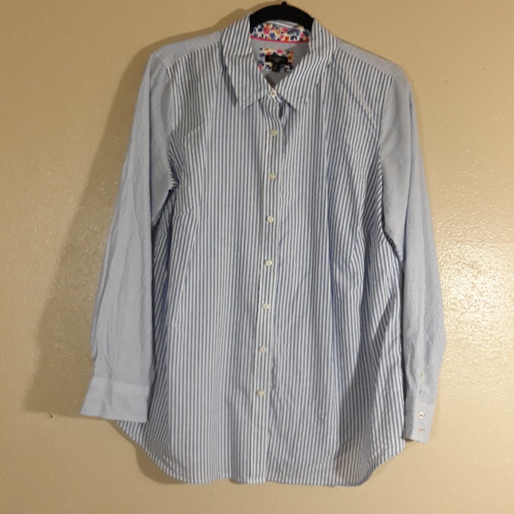 Talbots Striped Blouse Plus - image 2